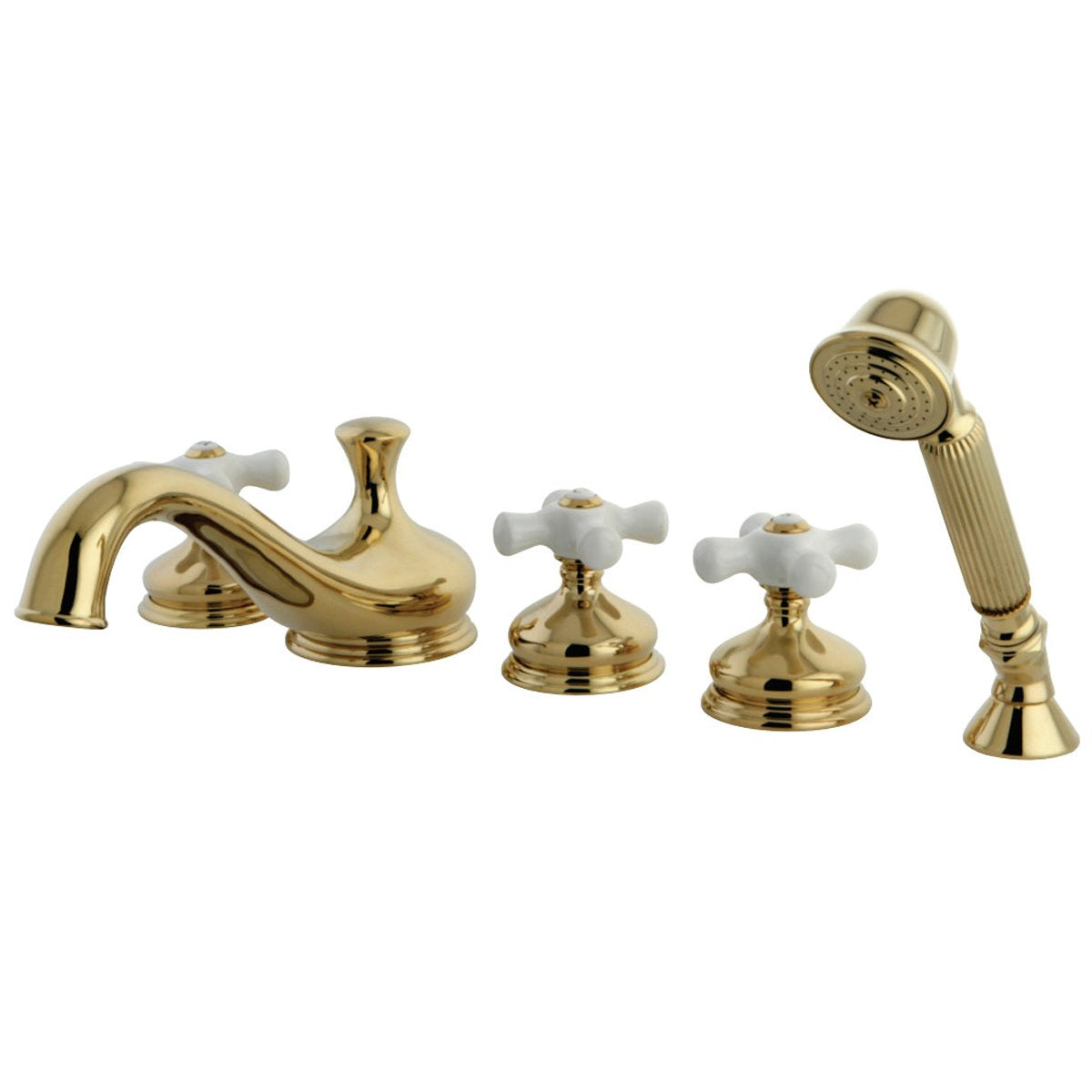 Kingston Brass Roman 3-Cross Handles Tub Faucet