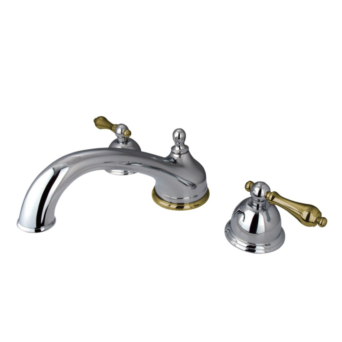 Kingston Brass Vintage Roman Tub Faucet in Polished Chrome and Polished Brass