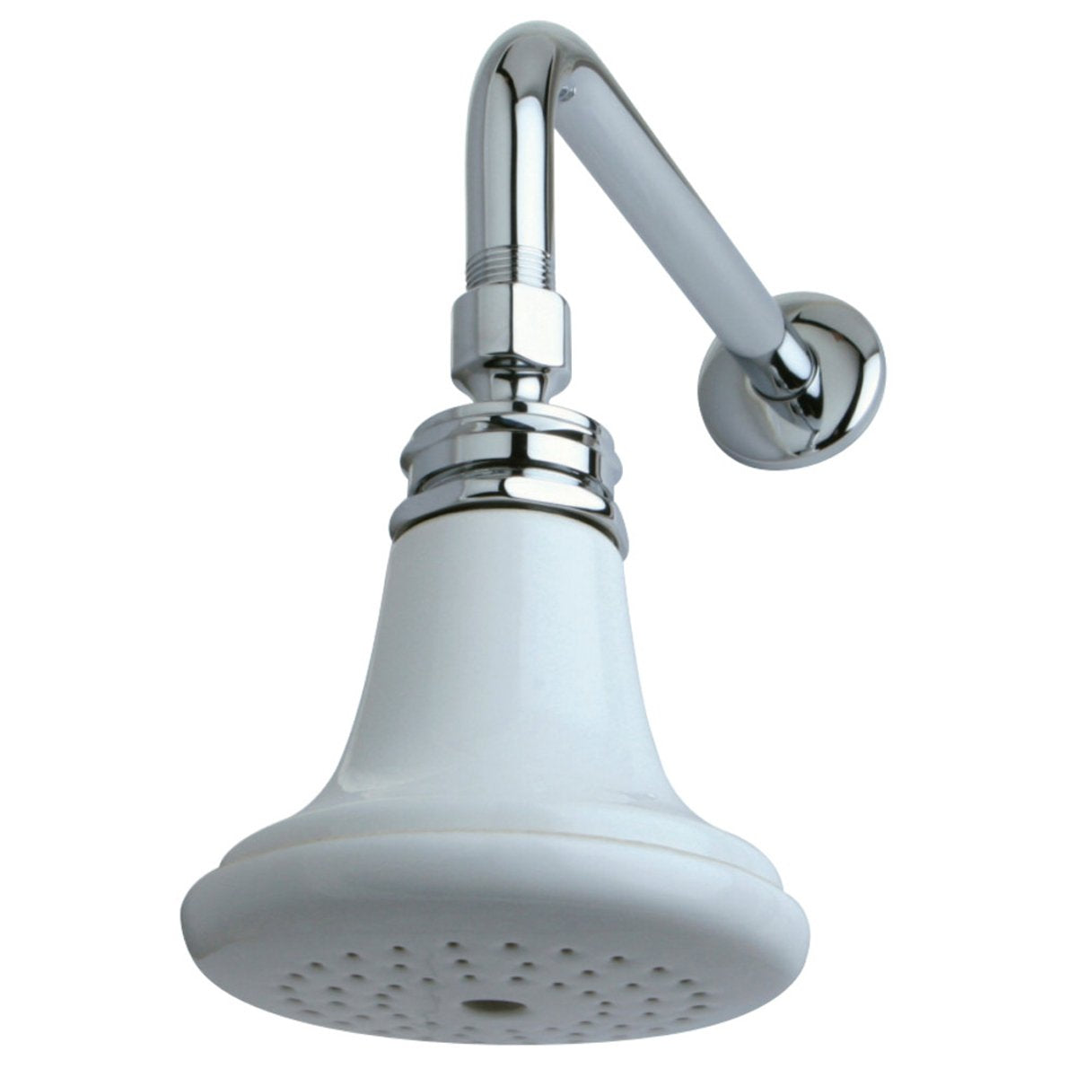 Kingston Brass Victorian Ceramic Showerhead with 12" Shower Arm Combo