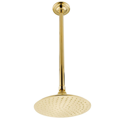 Kingston Brass Victorian 8" Shower Head with 17" Ceiling Mounted Shower Arm in Polished Brass-Shower Faucets-Free Shipping-Directsinks.