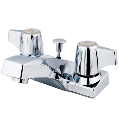 Kingston Brass Columbia Two Handle 4" Centerset Lavatory Faucet with Retail Pop-up in Polished Chrome-Bathroom Faucets-Free Shipping-Directsinks.
