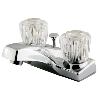Kingston Brass Columbia Two Handle 4" Centerset Lavatory Faucet in Polished Chrome with Brass Pop-up-Bathroom Faucets-Free Shipping-Directsinks.