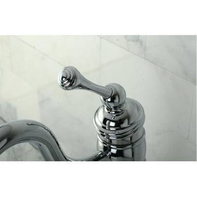Kingston Brass Heritage Single Handle Polished Chrome Vessel Sink Faucet with Optional Cover Plate-Bathroom Faucets-Free Shipping-Directsinks.