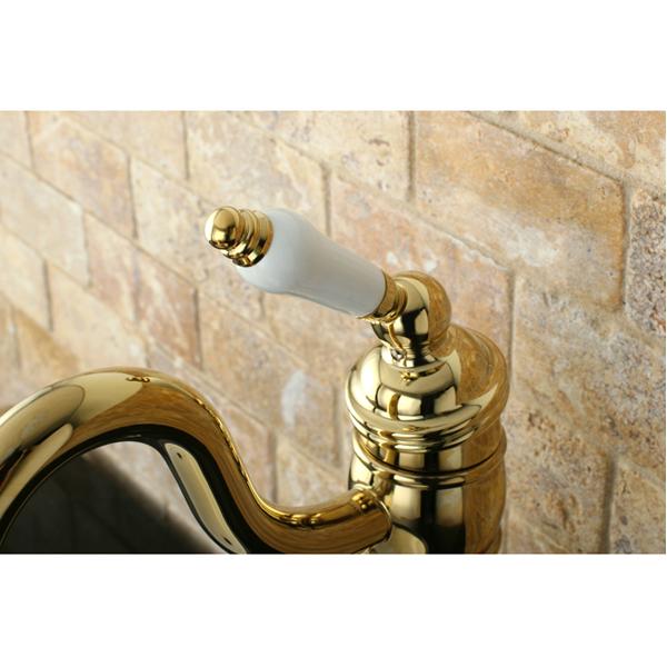 Kingston Brass Heritage Single Handle Classic Vessel Sink Faucet with Optional Cover Plate-Bathroom Faucets-Free Shipping-Directsinks.