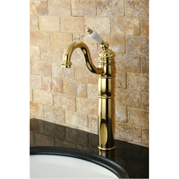 Kingston Brass Heritage Single Handle Classic Vessel Sink Faucet with Optional Cover Plate-Bathroom Faucets-Free Shipping-Directsinks.