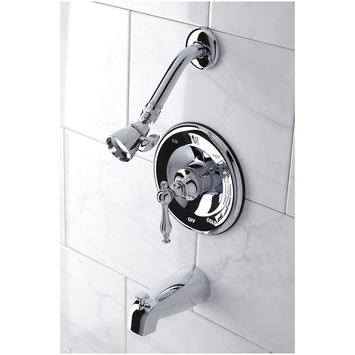 Kingston Brass KB1631NL Tub and Shower Faucet in Polished Chrome