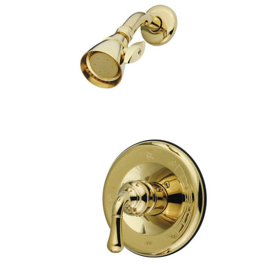 Kingston Brass Magellan Single Handle Shower Faucet in Polished Brass-Shower Faucets-Free Shipping-Directsinks.