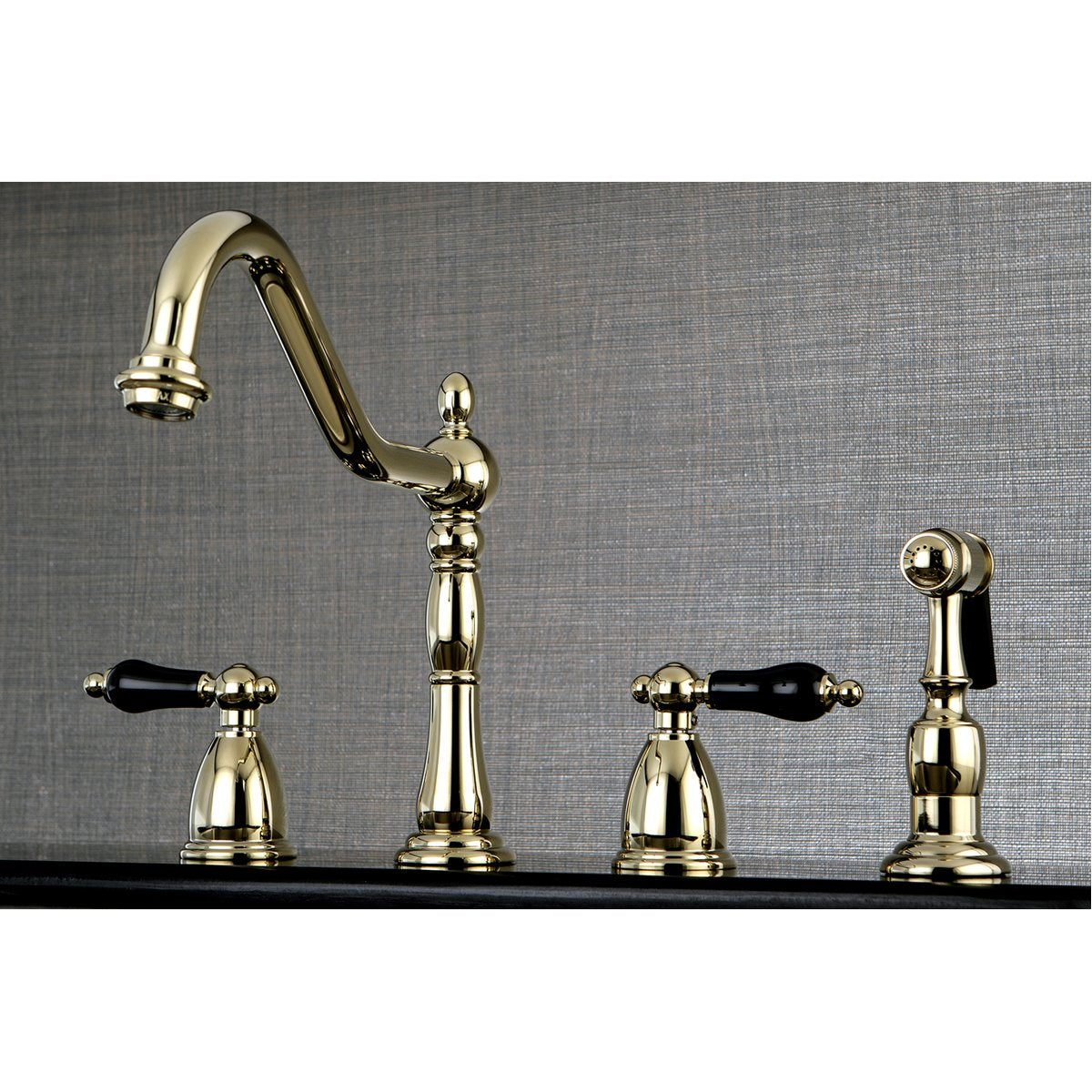 Kingston Brass Duchess Deck Mount Widespread 4-Hole Kitchen Faucet