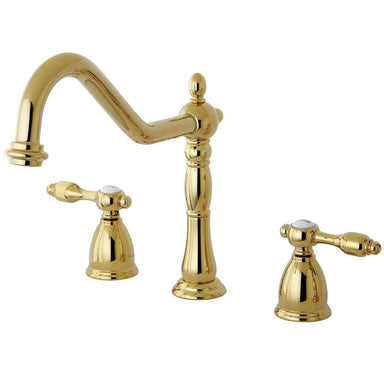 Kingston Brass Classic Tudor 8" Center Kitchen Faucet without Sprayer-Kitchen Faucets-Free Shipping-Directsinks.