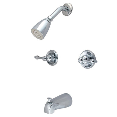 Kingston Brass Magellan Two Handle Tub and Shower Faucet in Polished Chrome-Shower Faucets-Free Shipping-Directsinks.