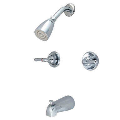 Kingston Brass Magellan Two Handle Solid Brass Tub and Shower Faucet-Shower Faucets-Free Shipping-Directsinks.