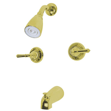 Kingston Brass Magellan Two Handle Solid Brass Tub and Shower Faucet-Shower Faucets-Free Shipping-Directsinks.