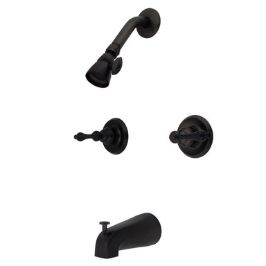 Kingston Brass Magellan Two Handle Tub and Shower Faucet in Oil Rubbed Bronze-Shower Faucets-Free Shipping-Directsinks.