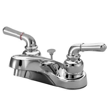 Kingston Brass Magellan Two Handle 4" Centerset Lavatory Faucet with Brass Pop-up-Bathroom Faucets-Free Shipping-Directsinks.