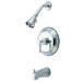 Kingston Brass Elinvar Single Handle Tub and Shower Faucet in Polished Chrome-Shower Faucets-Free Shipping-Directsinks.