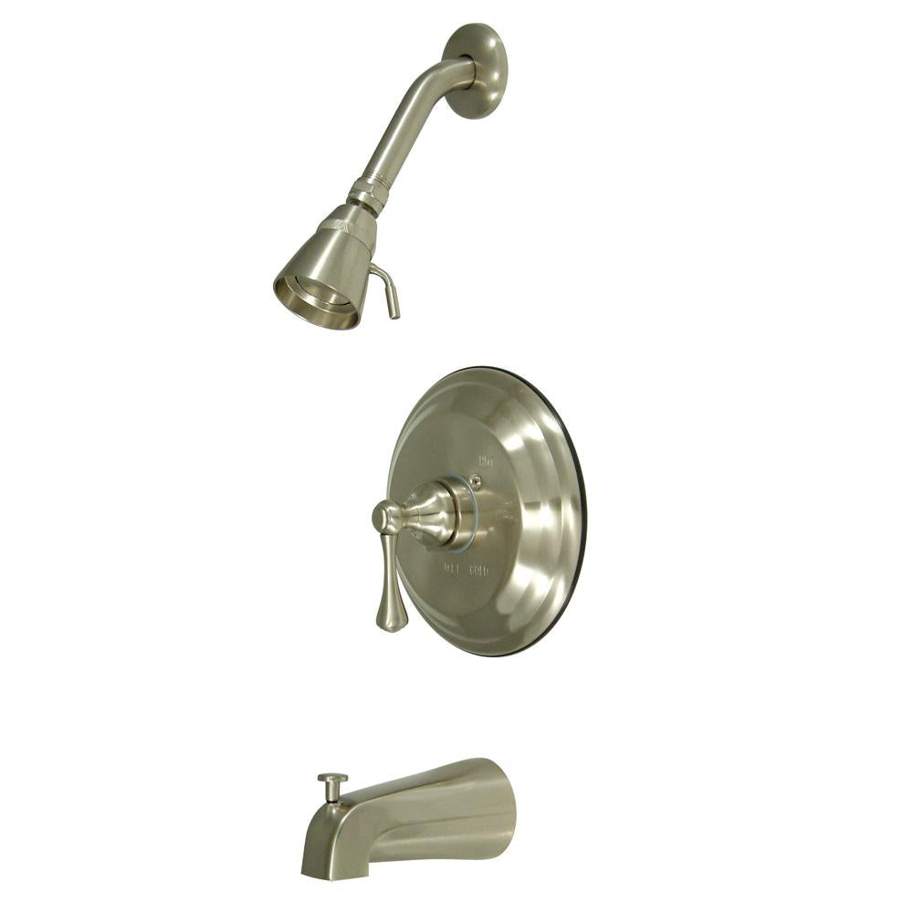 Kingston Brass Single Handle Tub and Shower Faucet in Satin Nickel-Shower Faucets-Free Shipping-Directsinks.