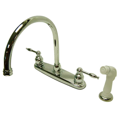 Kingston Brass Knight 8" Goose Neck Kitchen Faucet-Kitchen Faucets-Free Shipping-Directsinks.