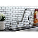 Kingston Brass KB3111ALBS 8-Inch Centerset Kitchen Faucet in Polished Chrome-DirectSinks