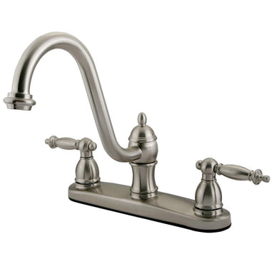 Kingston Brass Templeton Double Handle 8" Centerset Kitchen Faucet without Sprayer-Kitchen Faucets-Free Shipping-Directsinks.