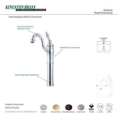 Kingston Brass Victorian Vessel Sink Faucet-DirectSinks