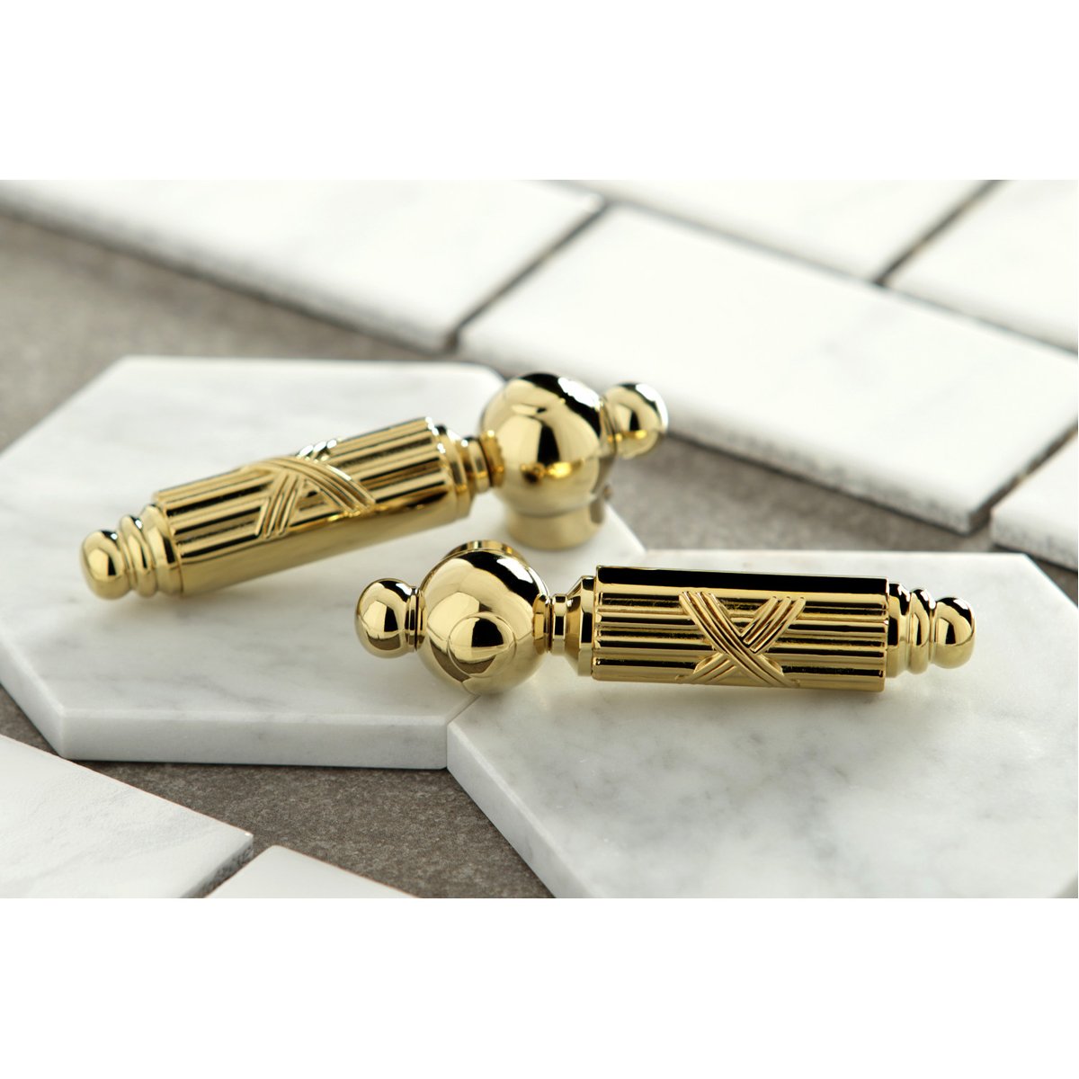 Kingston Brass Vintage Deck Mount 2-Handle 4-Inch Centerset Bathroom Faucet-DirectSinks