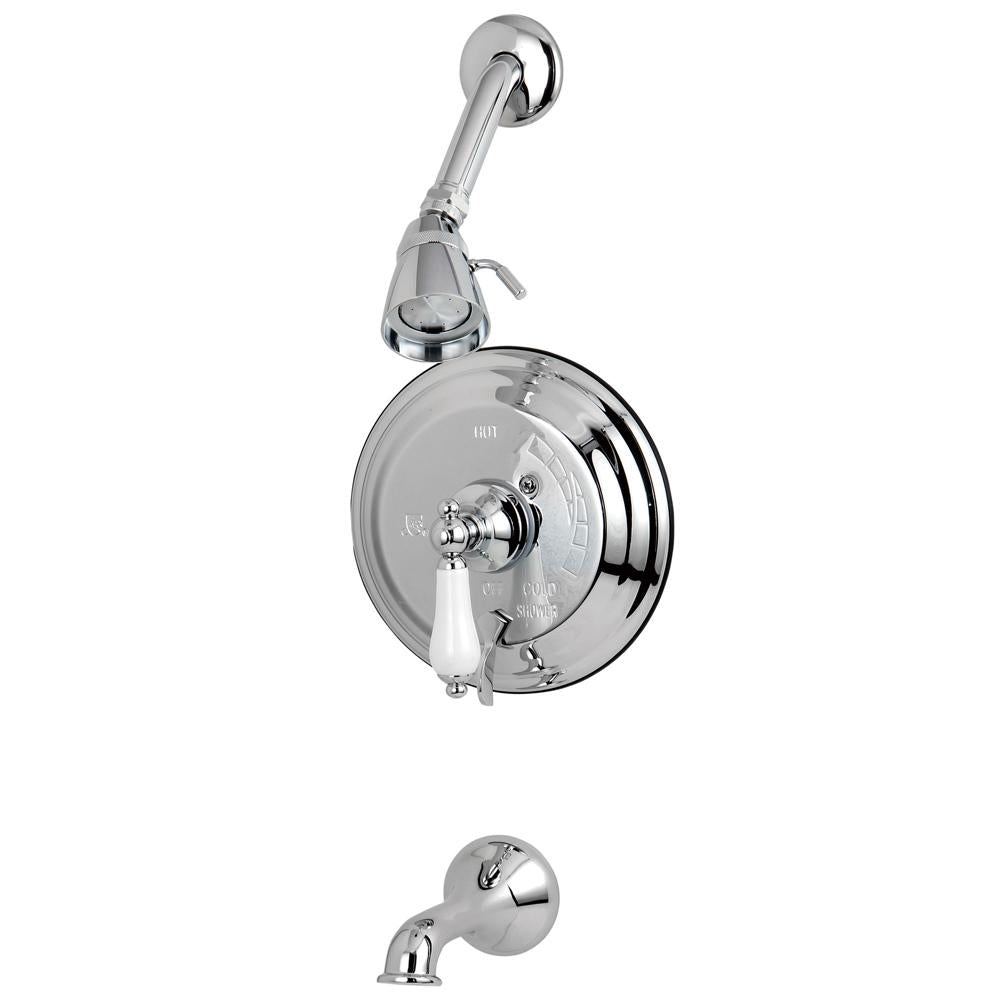 Kingston Brass KB36310PL Restoration Single Handle Tub and Shower Faucet-Shower Faucets-Free Shipping-Directsinks.