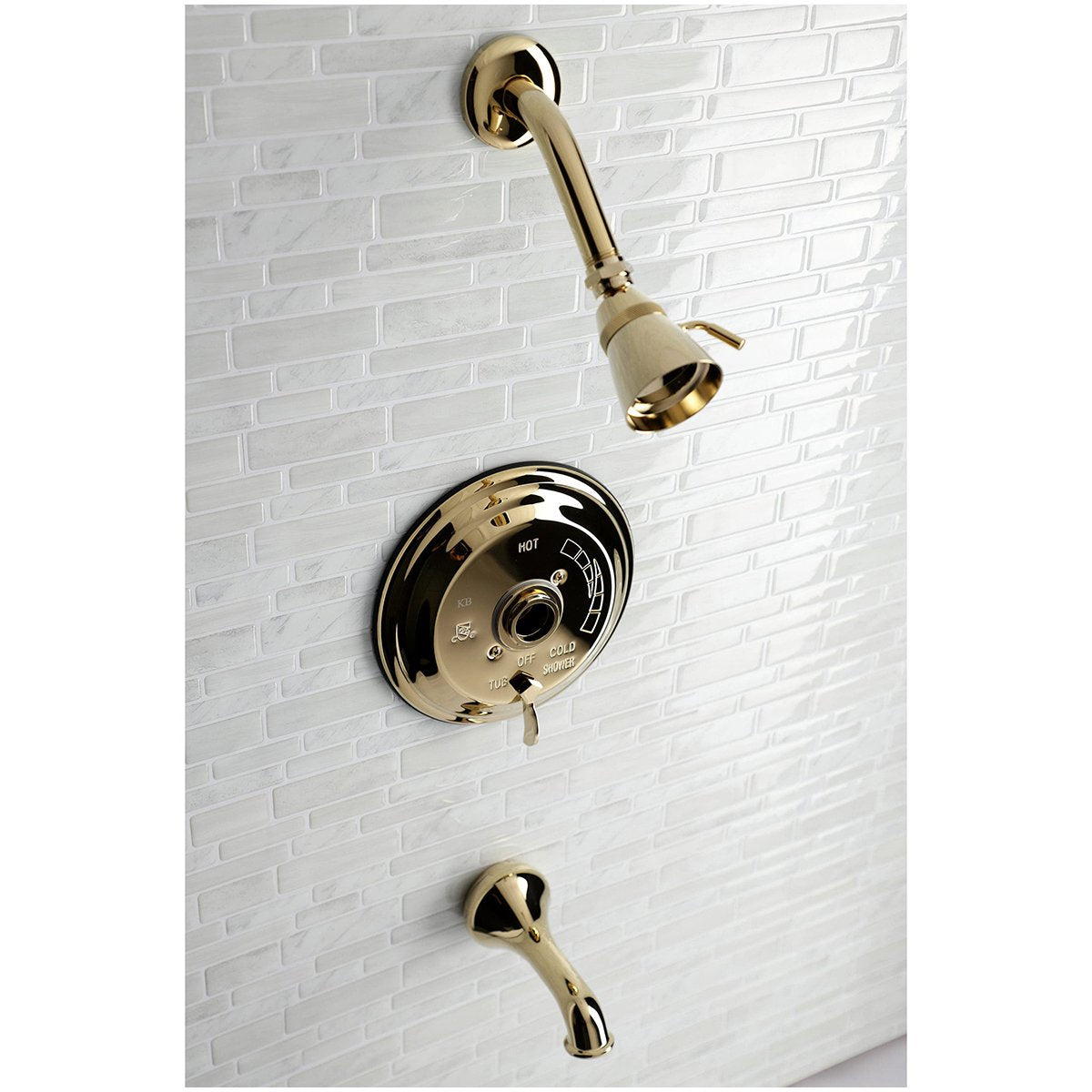 Kingston Brass KB363X0TLH-P Tub and Shower Trim Only Without Handle