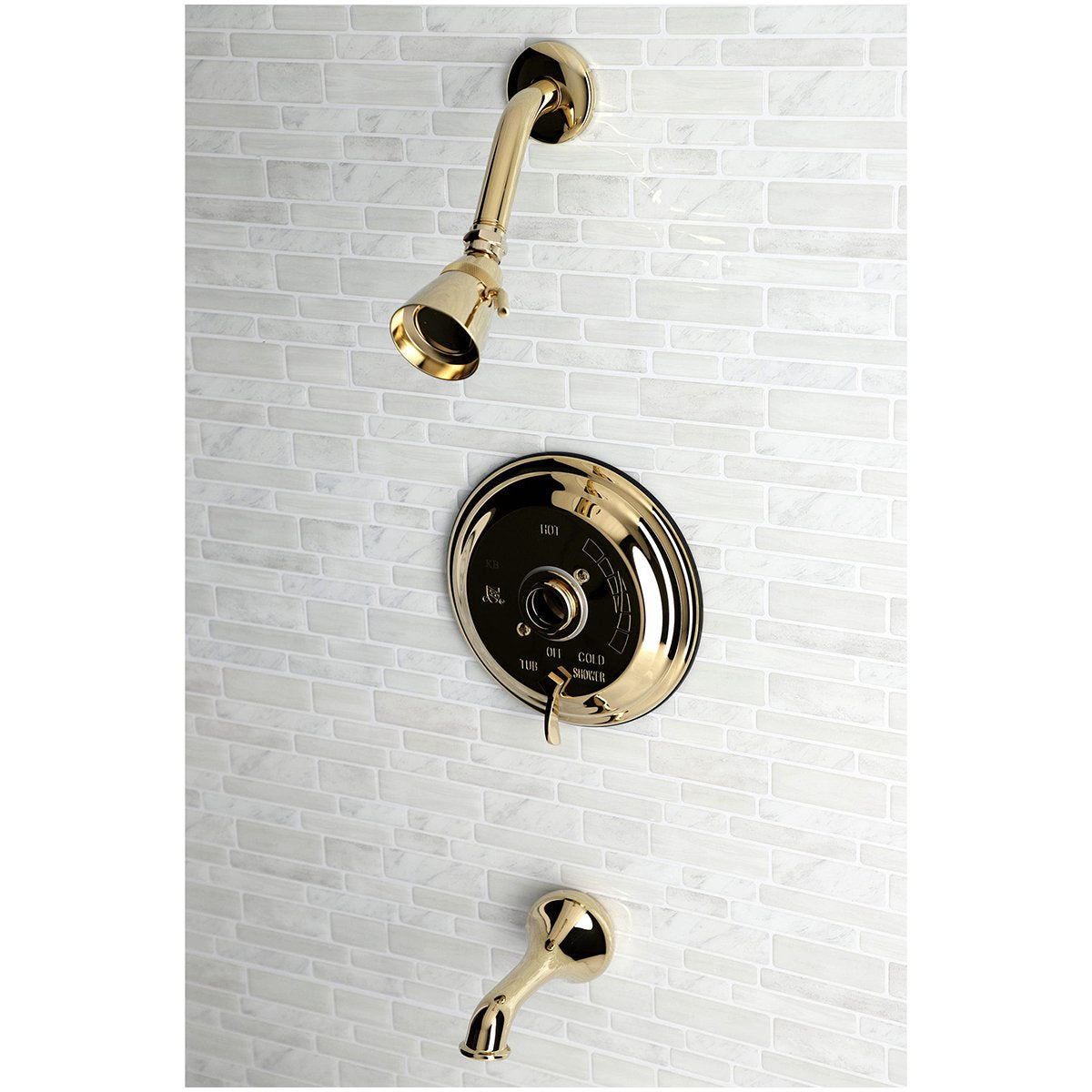 Kingston Brass KB363X0TLH-P Tub and Shower Trim Only Without Handle