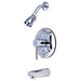 Kingston Brass KB46310DL Concord Single Handle Tub and Shower Faucet in Polished Chrome-Shower Faucets-Free Shipping-Directsinks.