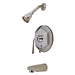 Kingston Brass KB46380ZL Silver Sage ADA Tub and Shower Faucet in Satin Nickel-Shower Faucets-Free Shipping-Directsinks.