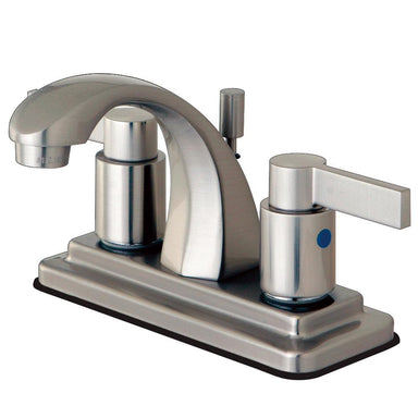 Kingston Brass NuvoFusion KB4648NDL Euro high Rise Spout Lavatory Faucet with ABS/Brass Pop-up-Bathroom Faucets-Free Shipping-Directsinks.