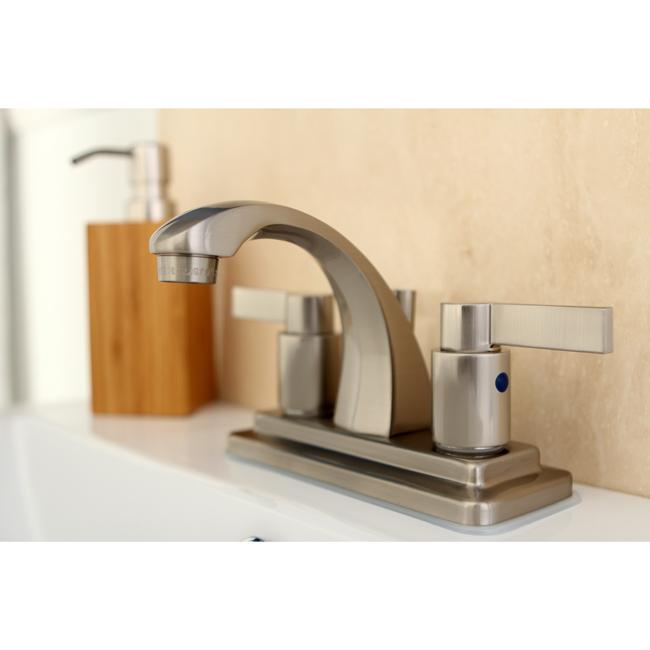 Kingston Brass NuvoFusion KB4648NDL Euro high Rise Spout Lavatory Faucet with ABS/Brass Pop-up-Bathroom Faucets-Free Shipping-Directsinks.