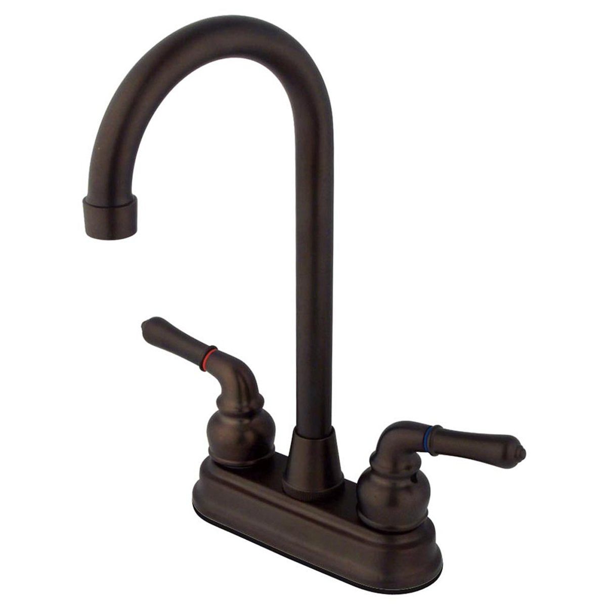 Kingston Brass Magellan Two Handle 4" Centerset High-Arch Bar Faucet-Bar Faucets-Free Shipping-Directsinks.