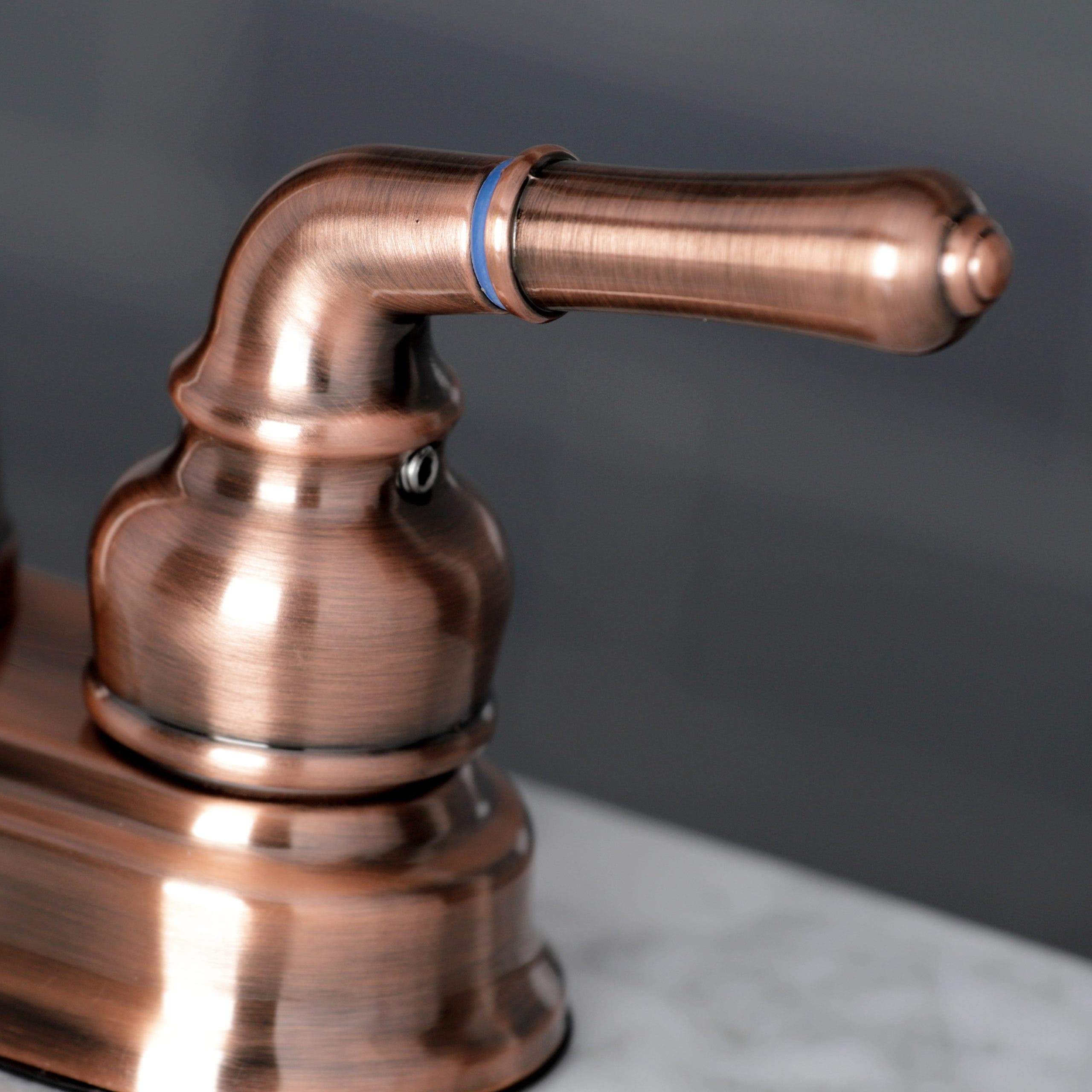 Kingston Brass KB496 Magellan Two-Handle 4" Centerset Bar Faucet, Antique Copper