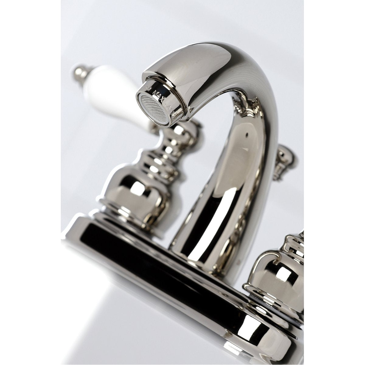Kingston Brass Restoration Deck Mount 4-Inch Centerset Bathroom Faucet