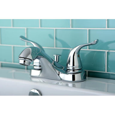 Kingston Brass Yosemite Contemporary 4-inch Centerset Two Handle Lavatory Faucet-Bathroom Faucets-Free Shipping-Directsinks.