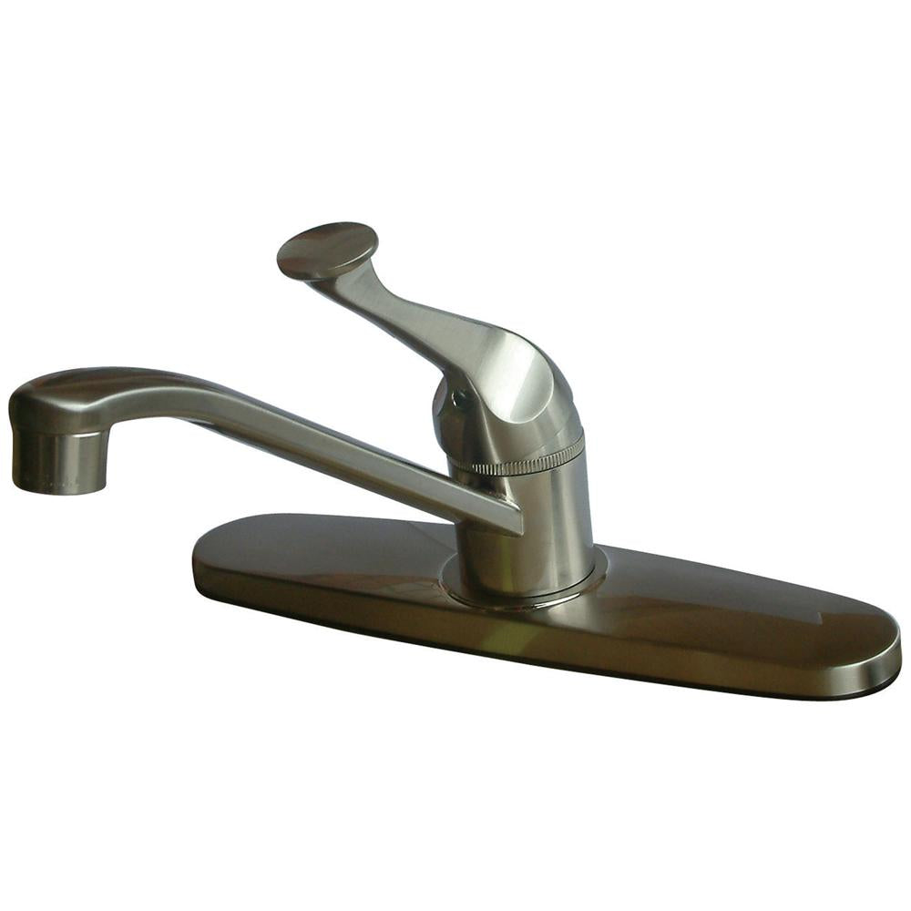 Kingston Brass Chatham Single Handle Kitchen Faucet in Satin Nickel-Kitchen Faucets-Free Shipping-Directsinks.