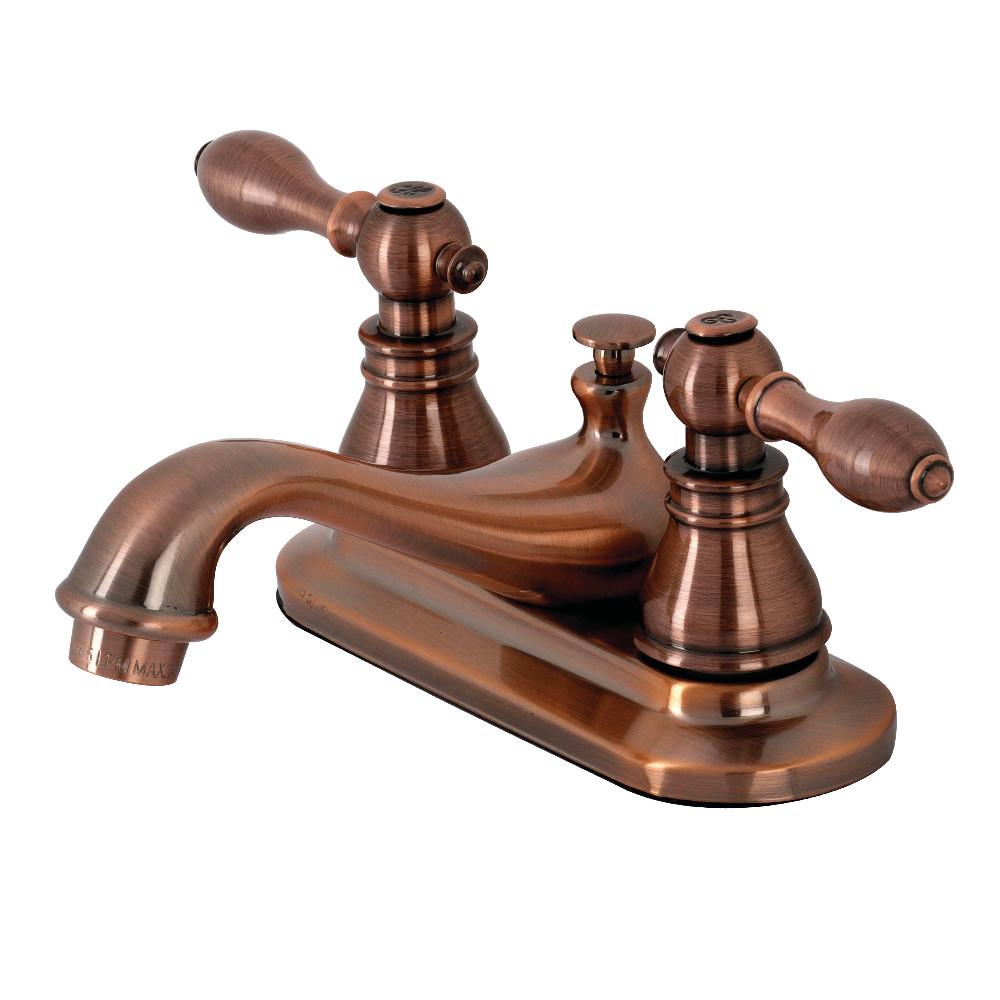 Kingston Brass KB606ACL American Classic 4" Centerset Bathroom Faucet, Antique Copper