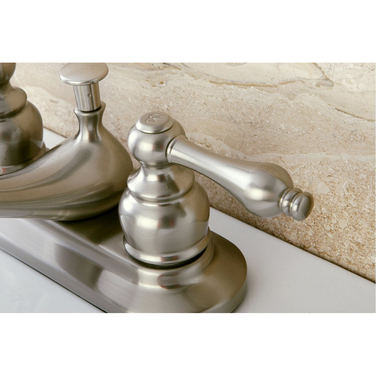 Kingston Brass Restoration 4-Inch Centerset 2-Handle Bathroom Faucet