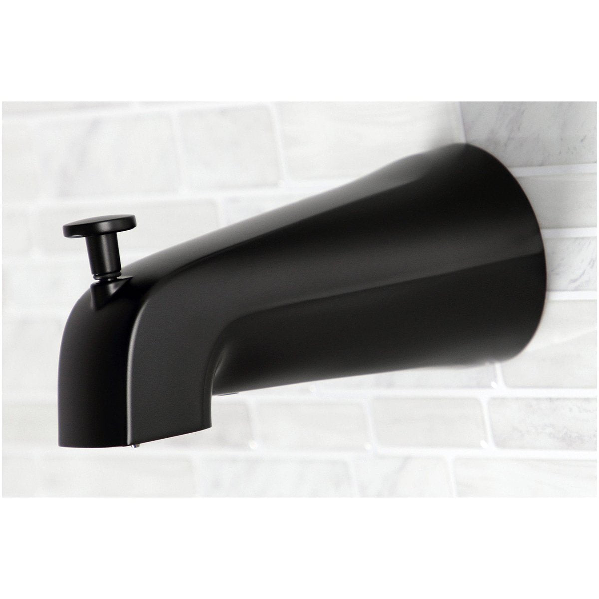 Kingston Brass Vintage Twin Handles Tub Shower Faucet in Matte Black