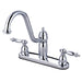 Kingston Brass Templeton Double Handle 8" Kitchen Faucet without Sprayer in Polished Chrome-Kitchen Faucets-Free Shipping-Directsinks.