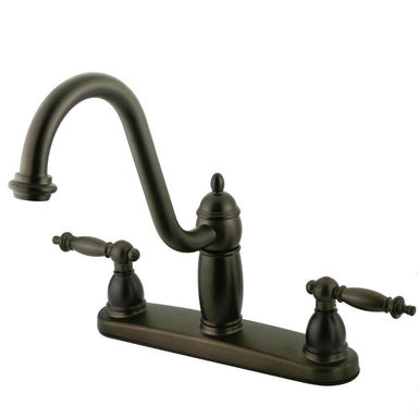 Kingston Brass Templeton Double Handle 8" Kitchen Faucet without Sprayer-Kitchen Faucets-Free Shipping-Directsinks.