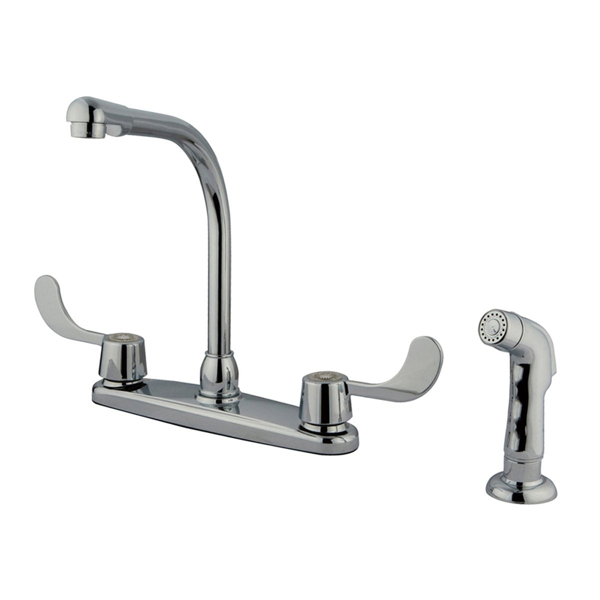 Kingston Brass Magellan 8" Kitchen Faucet with Blade Handles-Kitchen Faucets-Free Shipping-Directsinks.