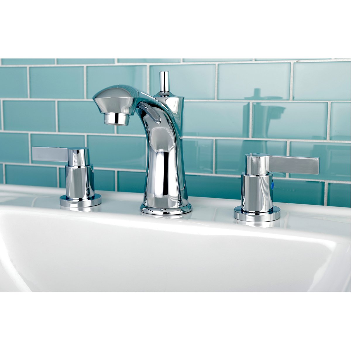 Kingston Brass NuvoFusion 8-Inch Widespread Bathroom Faucet