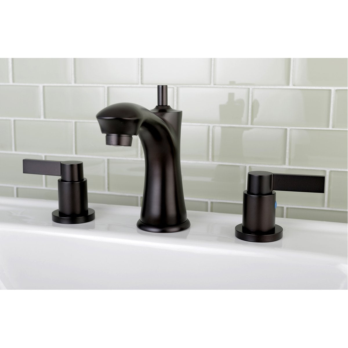 Kingston Brass NuvoFusion 8-Inch Widespread Bathroom Faucet