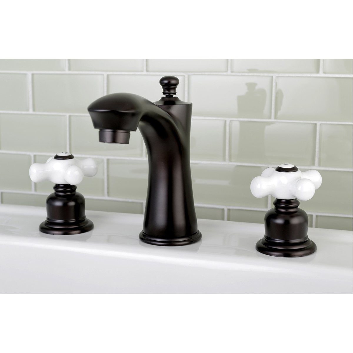 Kingston Brass Victorian Deck Mount 8" Widespread Bathroom Faucet-DirectSinks