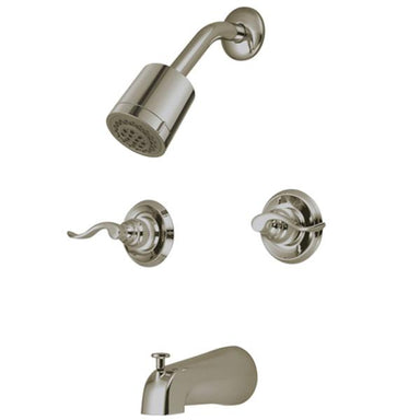 Kingston Brass NuWave French Tub and Shower Faucet with Two Handle-Shower Faucets-Free Shipping-Directsinks.