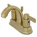 Kingston Brass NuvoFusion Two Handle High Rise J Spout Lavatory Faucet with Brass Pop-up-Bathroom Faucets-Free Shipping-Directsinks.