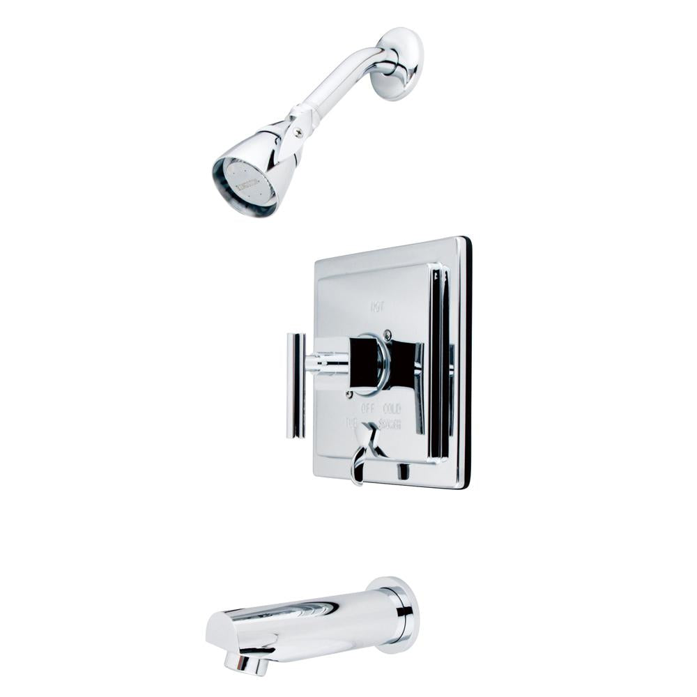Kingston Brass Claremont Single Handle Tub and Shower Faucet in Polished Chrome-Shower Faucets-Free Shipping-Directsinks.