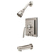 Kingston Brass KB86580ZL Silver Sage ADA Tub and Shower Faucet in Satin Nickel-Shower Faucets-Free Shipping-Directsinks.